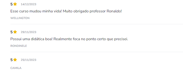 Curso Fale Sem Medo depoimento e resultados prints de alunos