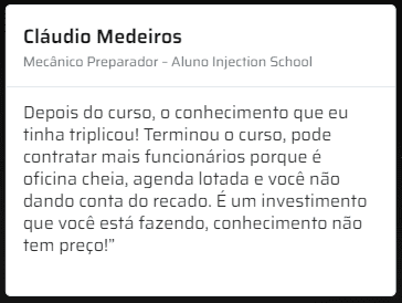 Curso Preparação de Motores depoimento e resultados prints de alunos