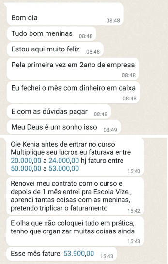 Programa Multiplique seus Lucros 3.0 depoimento e resultados prints de alunos