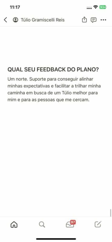 Curso O Plano: Vida Projetada depoimento e resultados prints de alunos