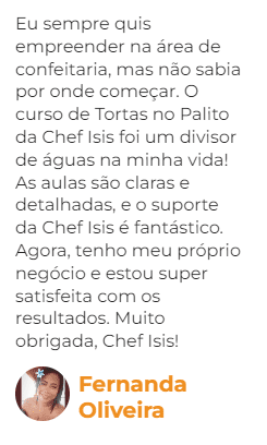 Curso Tortas no Palito depoimento e resultados prints de alunos