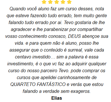 Curso Expected Goals (xG) com Tevo Soares depoimento e resultados prints de alunos