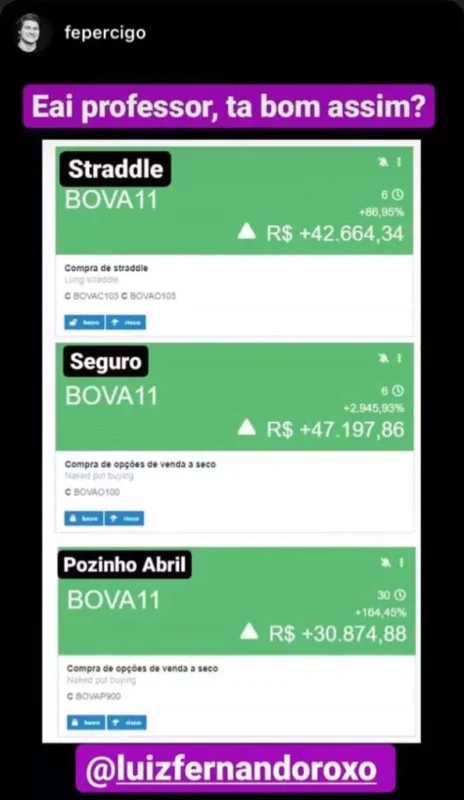 Estratégia do Pozinho 2.0 depoimento e resultados prints de alunos