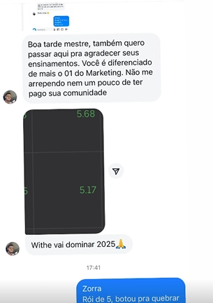 Comunidade Tchuzão depoimento e resultados prints de alunos
