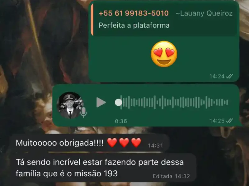 Curso Missão 193 depoimento e resultados prints de alunos
