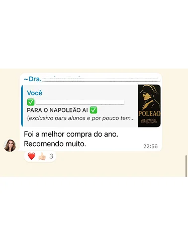 Napoleão IA: Inteligência Artificial Especialista em Direito Imobiliário Extrajudicial depoimento e resultados prints de alunos
