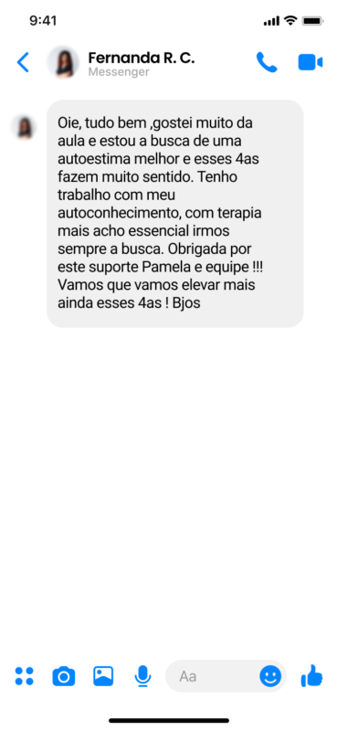 Super Aula : 4A's da Autoestima depoimento e resultados prints de alunos