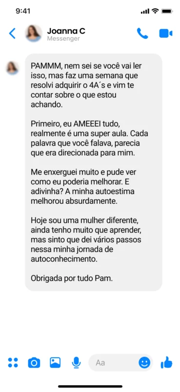 Super Aula : 4A's da Autoestima depoimento e resultados prints de alunos